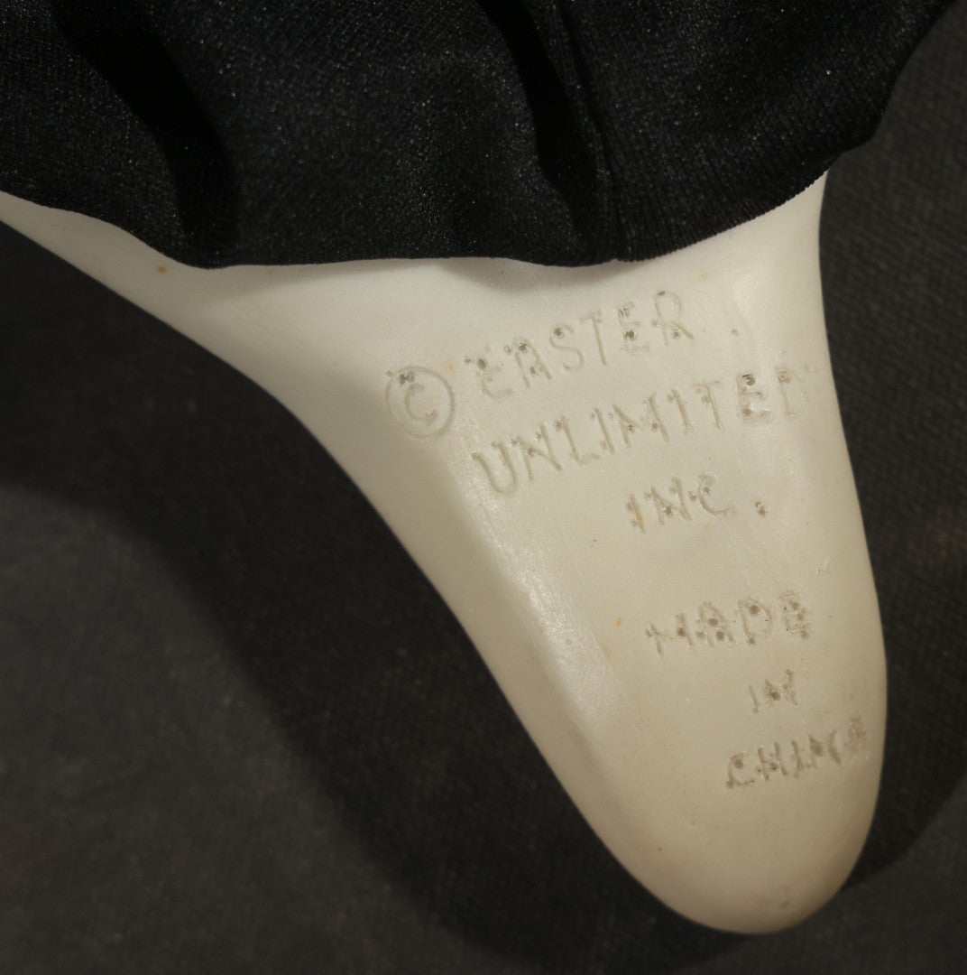 Modern Glow-in-the-Dark Ghostface "Scream" Halloween Mask with Black Fabric Hood, Manufactured by Easter Unlimited Inc., Made in China, Circa Early 2000s