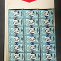 Lot 164 - Vintage Gillette Blue Blades "2 for 10¢" Store Display Card with 20 Blade Packs, Gillette Safety Razor Company, Boston, Massachusetts