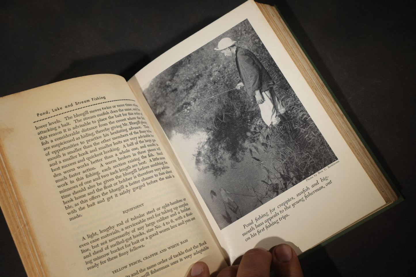 "Pond, Lake and Stream Fishing" Vintage Fresh-Water Fishing Book by Ben C. Robinson, Published by David McKay Company, Philadelphia, Pennsylvania, 1941