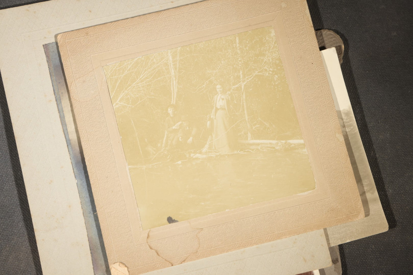 Grouping of 30+ Antique Board-Mounted, Cabinet Card, and Unmounted Photographs including Victorian and Edwardian Portraits, Landscapes, and Group Scenes