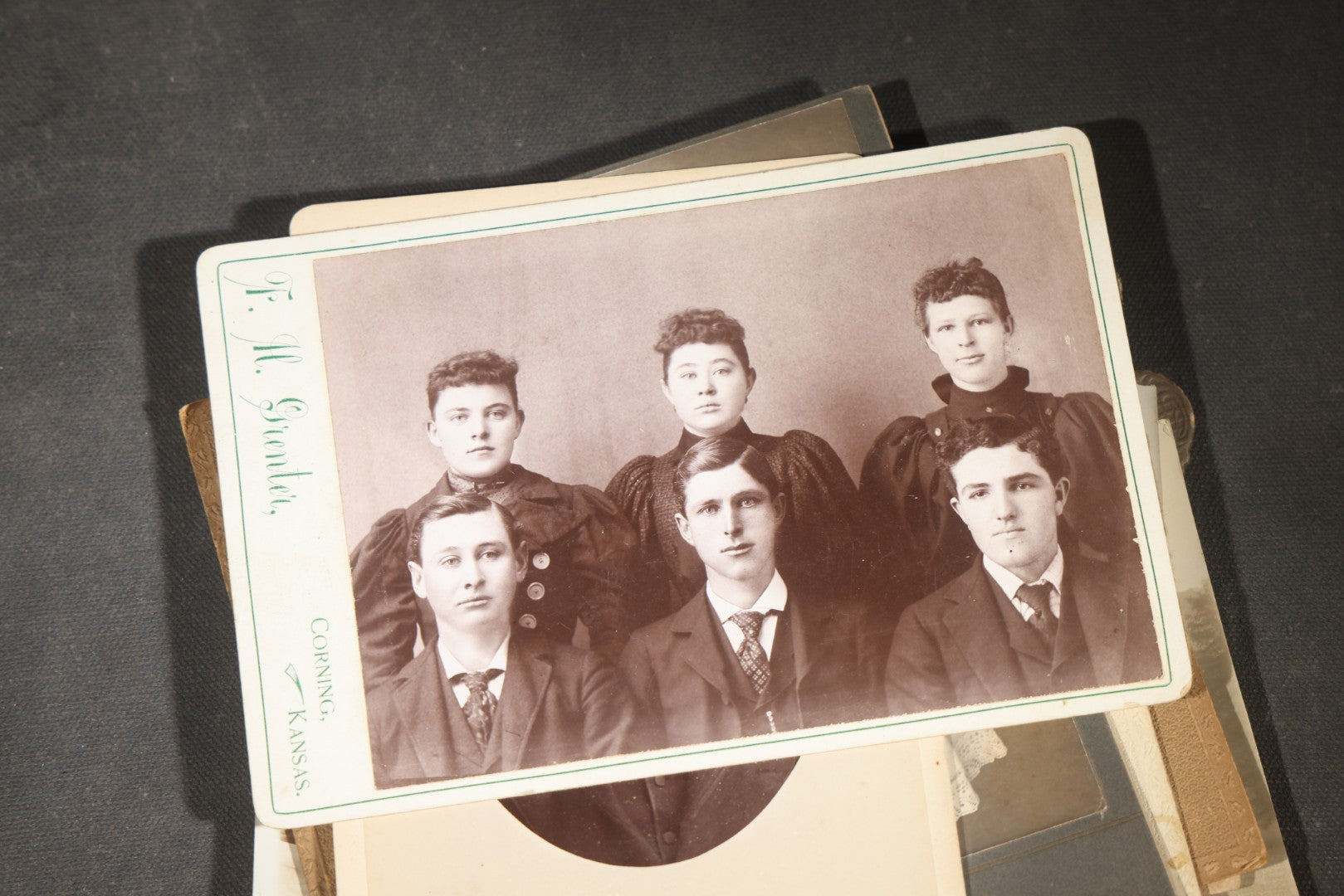 Grouping of 30+ Antique Board-Mounted, Cabinet Card, and Unmounted Photographs including Victorian and Edwardian Portraits, Landscapes, and Group Scenes
