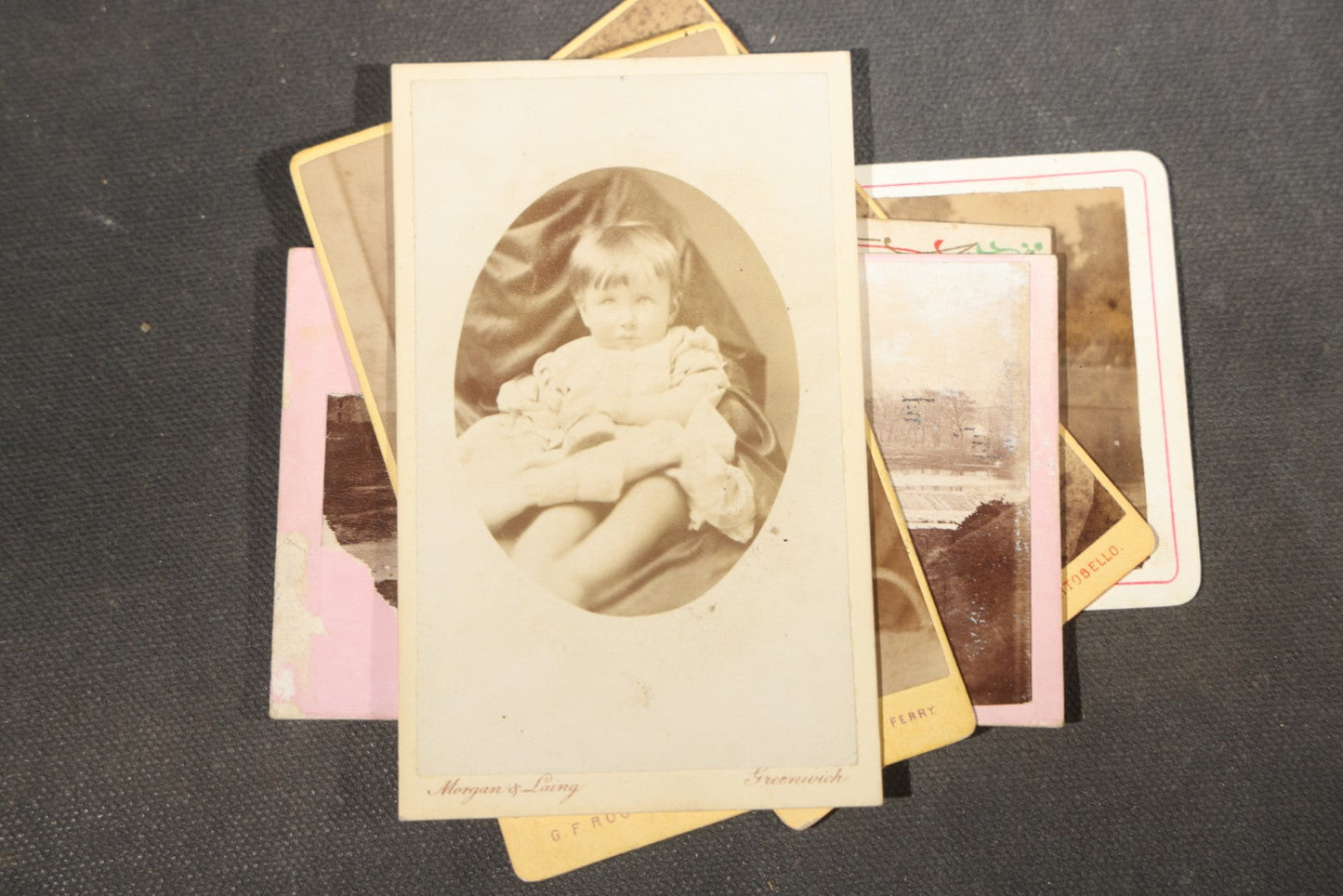 Grouping of 75+ Antique Carte De Visite C.D.V. Photographs and Ephemera, Primarily Scottish and British Studios including W.T. Bashford of Portobello, G.F. Roger of Broughty Ferry, and Morgan & Laing of Greenwich