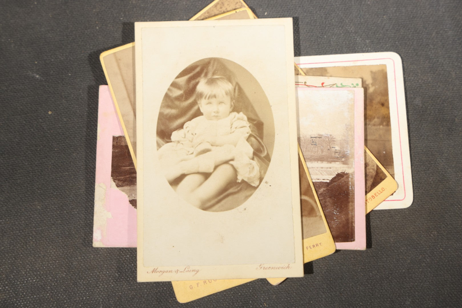 Grouping of 75+ Antique Carte De Visite C.D.V. Photographs and Ephemera, Primarily Scottish and British Studios including W.T. Bashford of Portobello, G.F. Roger of Broughty Ferry, and Morgan & Laing of Greenwich