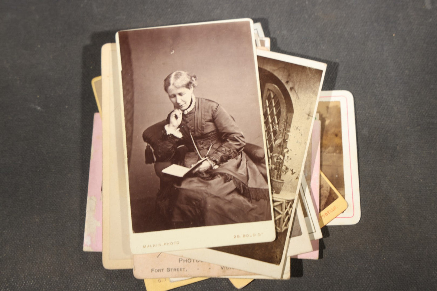 Grouping of 75+ Antique Carte De Visite C.D.V. Photographs and Ephemera, Primarily Scottish and British Studios including W.T. Bashford of Portobello, G.F. Roger of Broughty Ferry, and Morgan & Laing of Greenwich