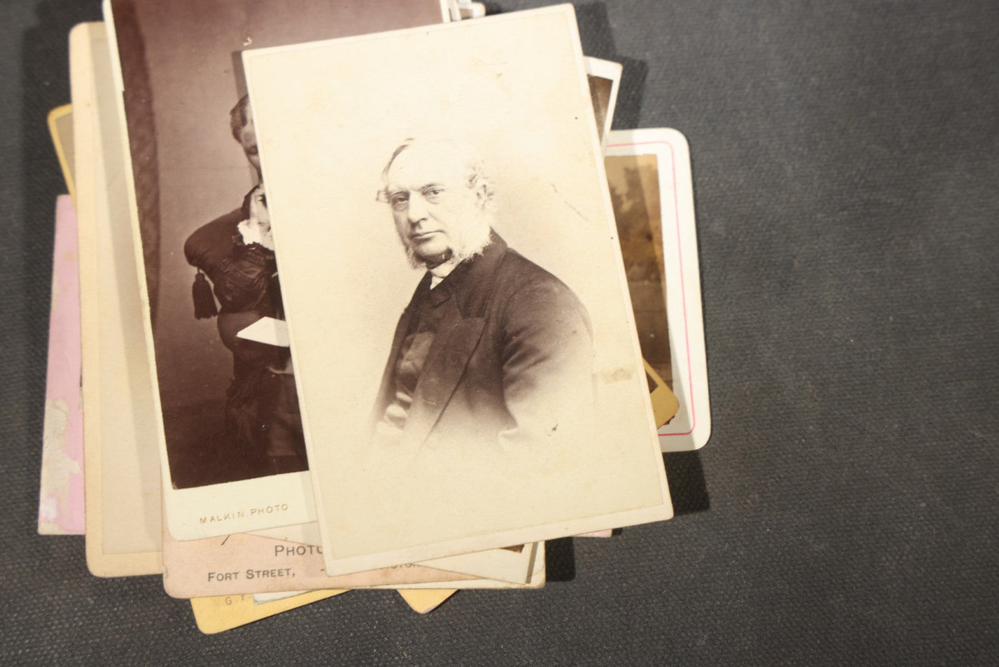 Grouping of 75+ Antique Carte De Visite C.D.V. Photographs and Ephemera, Primarily Scottish and British Studios including W.T. Bashford of Portobello, G.F. Roger of Broughty Ferry, and Morgan & Laing of Greenwich