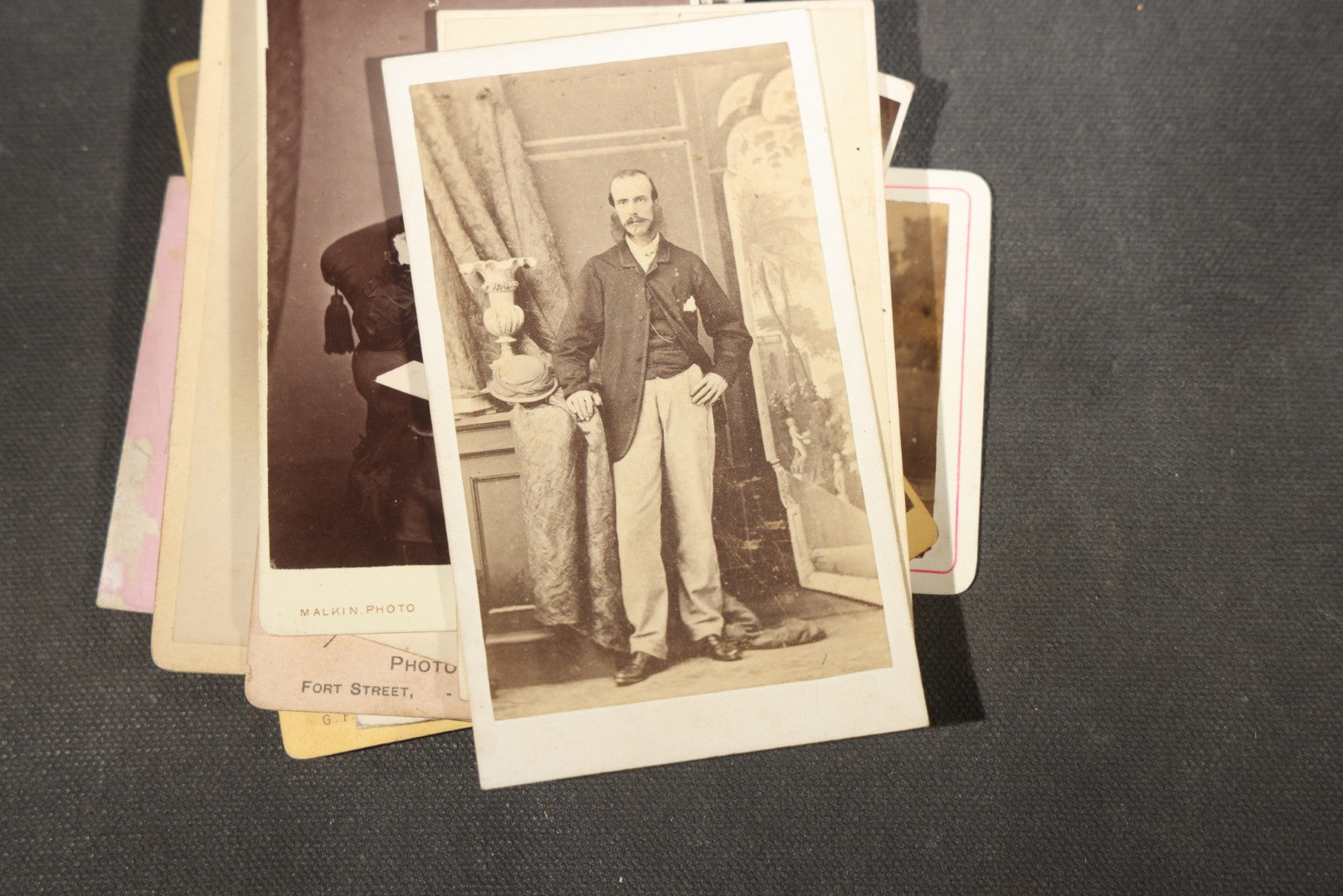 Grouping of 75+ Antique Carte De Visite C.D.V. Photographs and Ephemera, Primarily Scottish and British Studios including W.T. Bashford of Portobello, G.F. Roger of Broughty Ferry, and Morgan & Laing of Greenwich