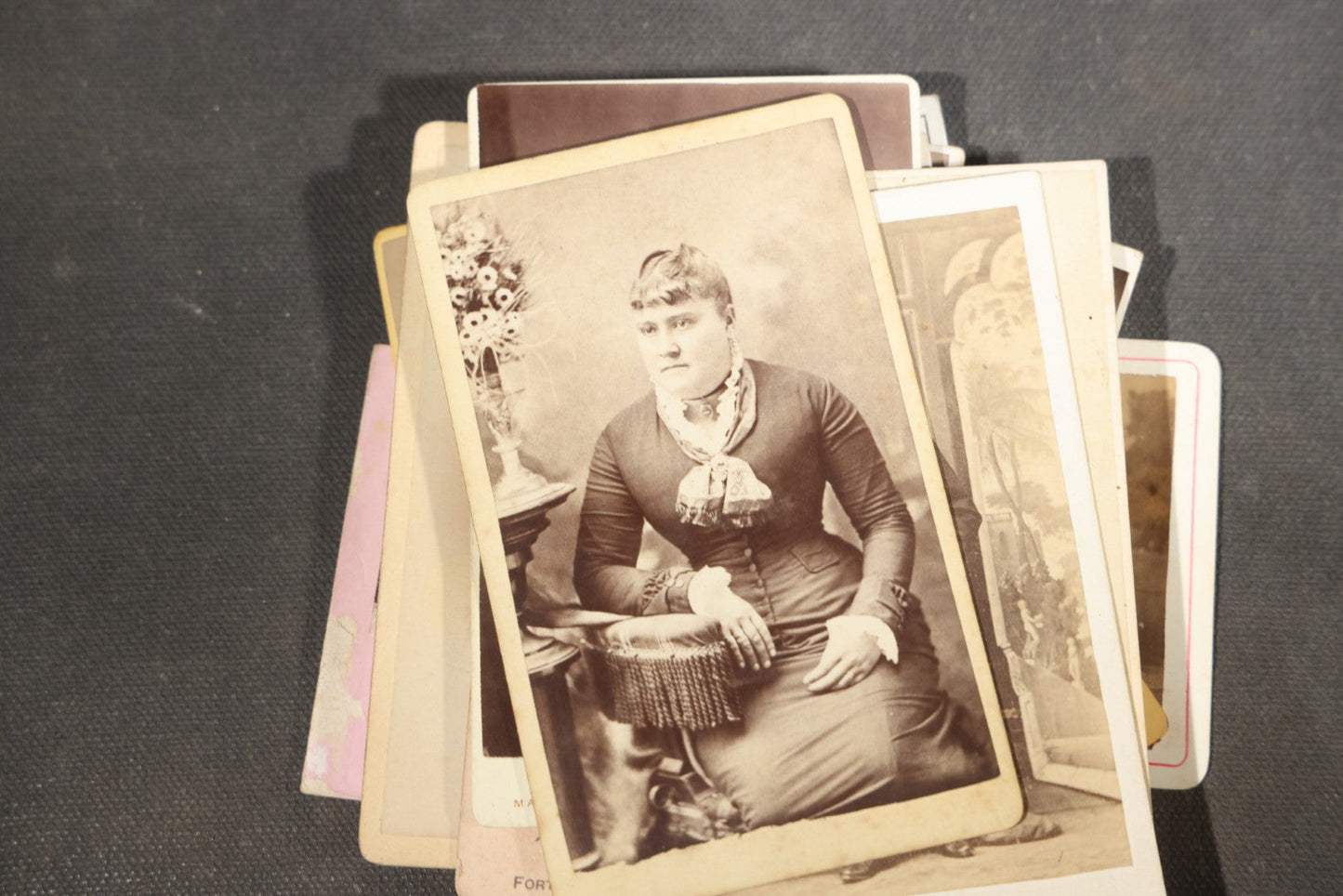 Grouping of 75+ Antique Carte De Visite C.D.V. Photographs and Ephemera, Primarily Scottish and British Studios including W.T. Bashford of Portobello, G.F. Roger of Broughty Ferry, and Morgan & Laing of Greenwich