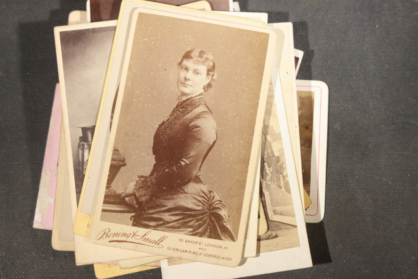 Grouping of 75+ Antique Carte De Visite C.D.V. Photographs and Ephemera, Primarily Scottish and British Studios including W.T. Bashford of Portobello, G.F. Roger of Broughty Ferry, and Morgan & Laing of Greenwich