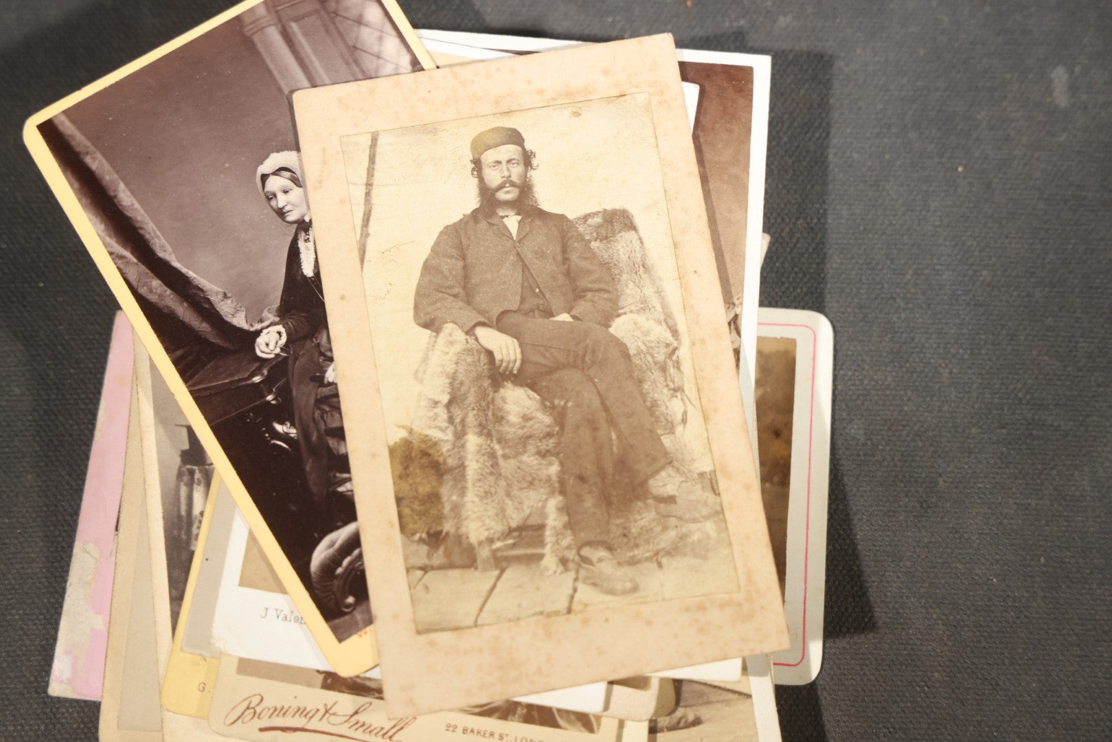 Grouping of 75+ Antique Carte De Visite C.D.V. Photographs and Ephemera, Primarily Scottish and British Studios including W.T. Bashford of Portobello, G.F. Roger of Broughty Ferry, and Morgan & Laing of Greenwich