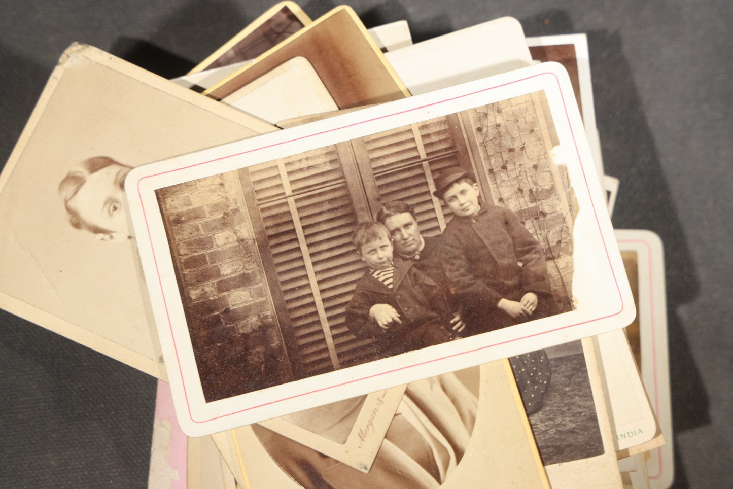 Grouping of 75+ Antique Carte De Visite C.D.V. Photographs and Ephemera, Primarily Scottish and British Studios including W.T. Bashford of Portobello, G.F. Roger of Broughty Ferry, and Morgan & Laing of Greenwich