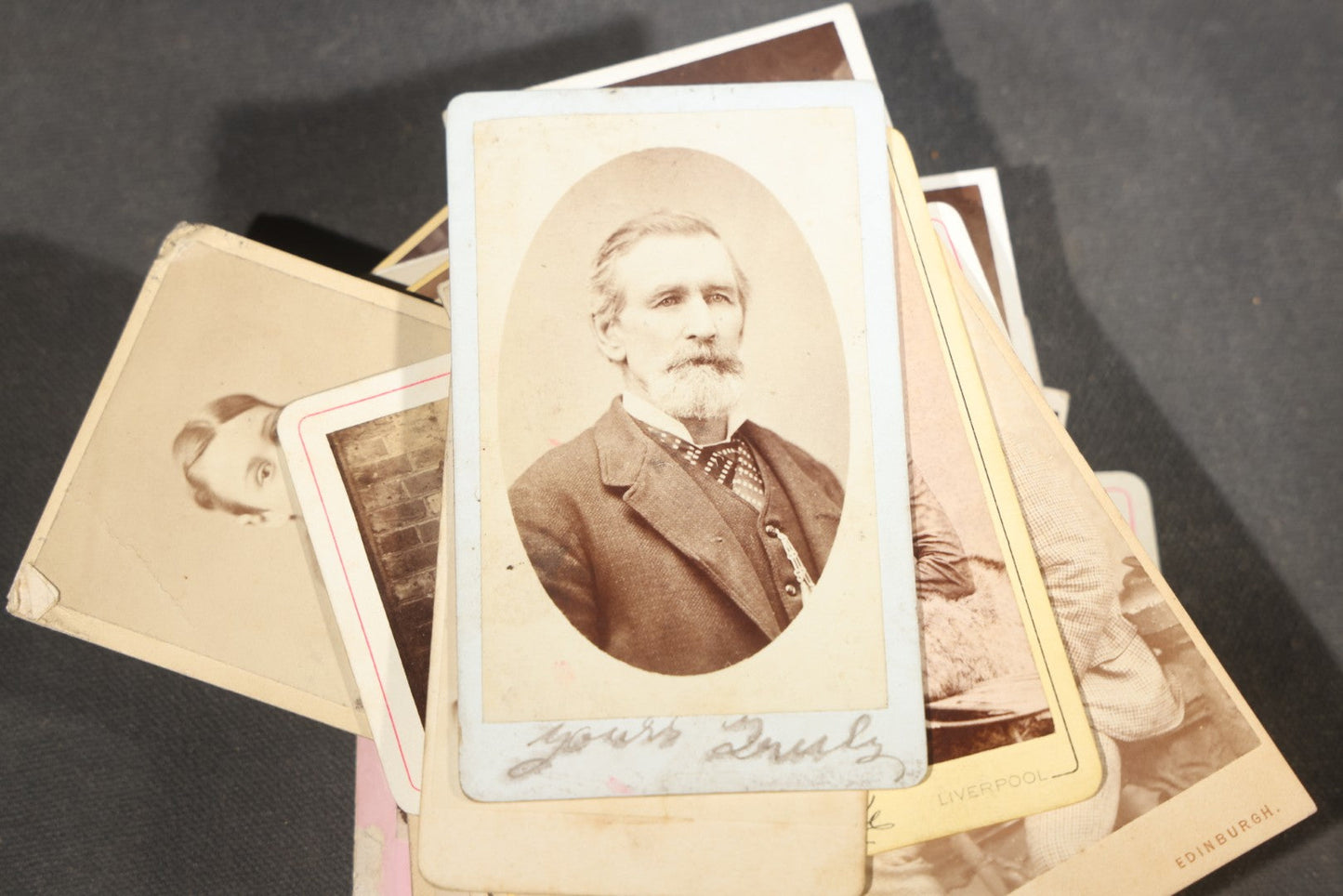 Grouping of 75+ Antique Carte De Visite C.D.V. Photographs and Ephemera, Primarily Scottish and British Studios including W.T. Bashford of Portobello, G.F. Roger of Broughty Ferry, and Morgan & Laing of Greenwich