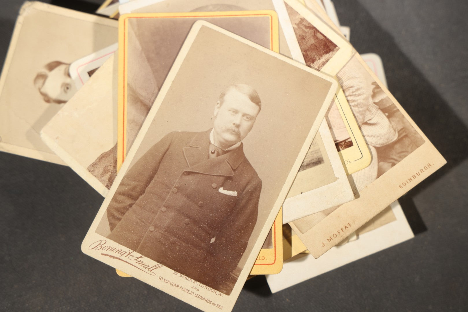 Grouping of 75+ Antique Carte De Visite C.D.V. Photographs and Ephemera, Primarily Scottish and British Studios including W.T. Bashford of Portobello, G.F. Roger of Broughty Ferry, and Morgan & Laing of Greenwich