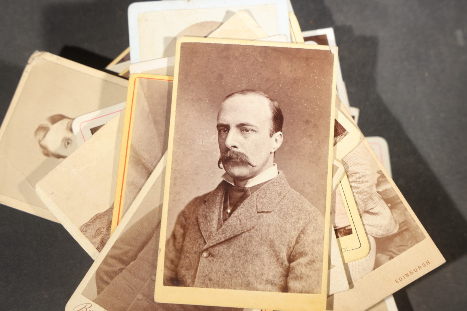 Grouping of 75+ Antique Carte De Visite C.D.V. Photographs and Ephemera, Primarily Scottish and British Studios including W.T. Bashford of Portobello, G.F. Roger of Broughty Ferry, and Morgan & Laing of Greenwich