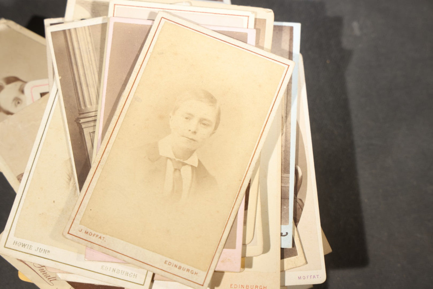 Grouping of 75+ Antique Carte De Visite C.D.V. Photographs and Ephemera, Primarily Scottish and British Studios including W.T. Bashford of Portobello, G.F. Roger of Broughty Ferry, and Morgan & Laing of Greenwich