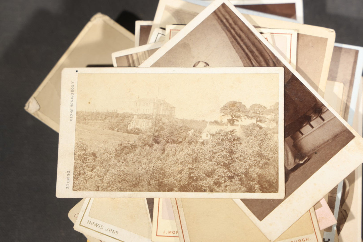 Grouping of 75+ Antique Carte De Visite C.D.V. Photographs and Ephemera, Primarily Scottish and British Studios including W.T. Bashford of Portobello, G.F. Roger of Broughty Ferry, and Morgan & Laing of Greenwich