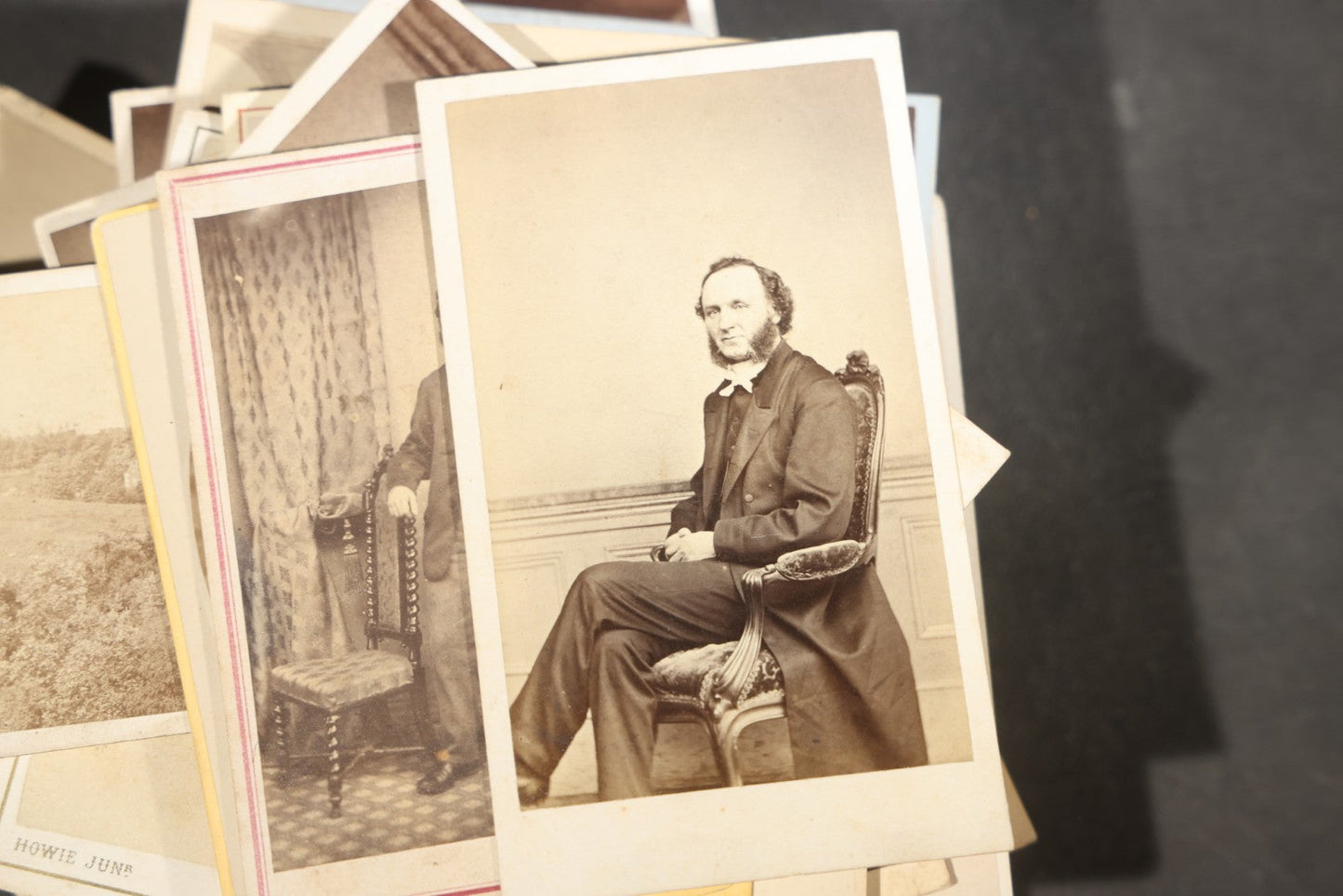 Grouping of 75+ Antique Carte De Visite C.D.V. Photographs and Ephemera, Primarily Scottish and British Studios including W.T. Bashford of Portobello, G.F. Roger of Broughty Ferry, and Morgan & Laing of Greenwich