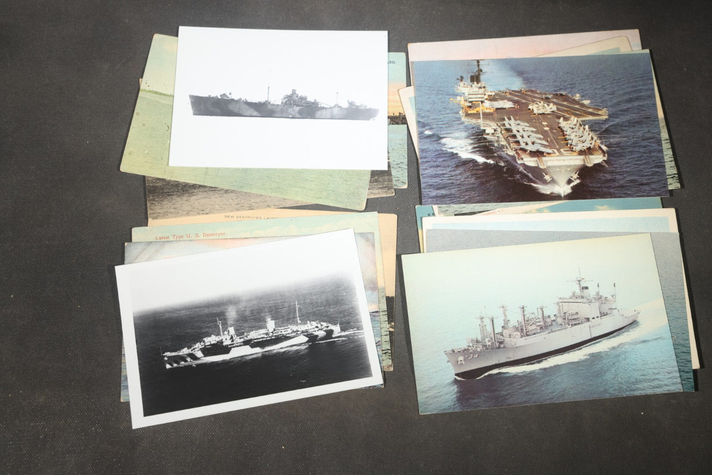 Grouping of 80 Vintage U.S. Navy Ship Postcards including Torpedo Boats, Destroyers, Patrol Craft, and Guided Missile Cruisers