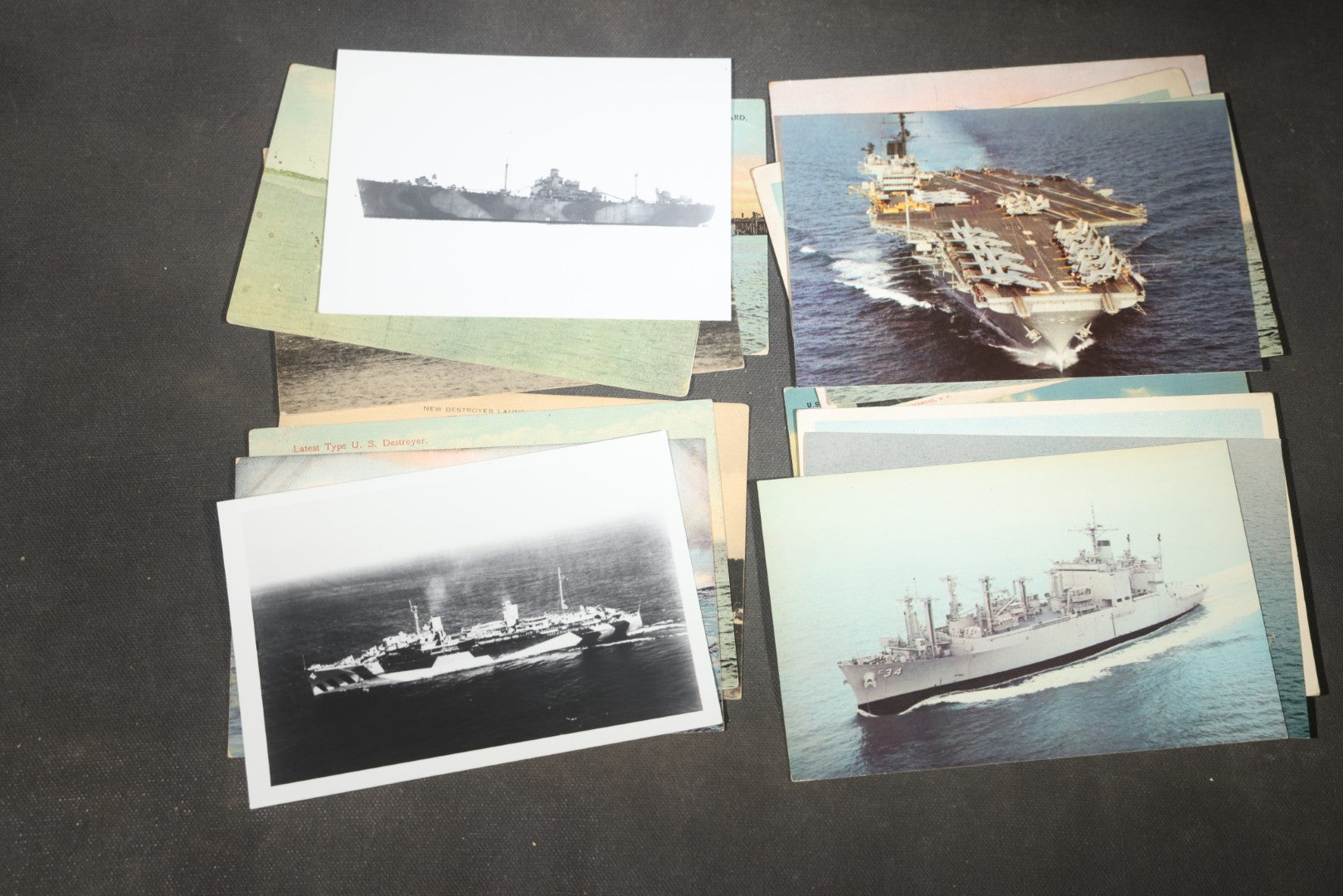 Grouping of 80 Vintage U.S. Navy Ship Postcards including Torpedo Boats, Destroyers, Patrol Craft, and Guided Missile Cruisers