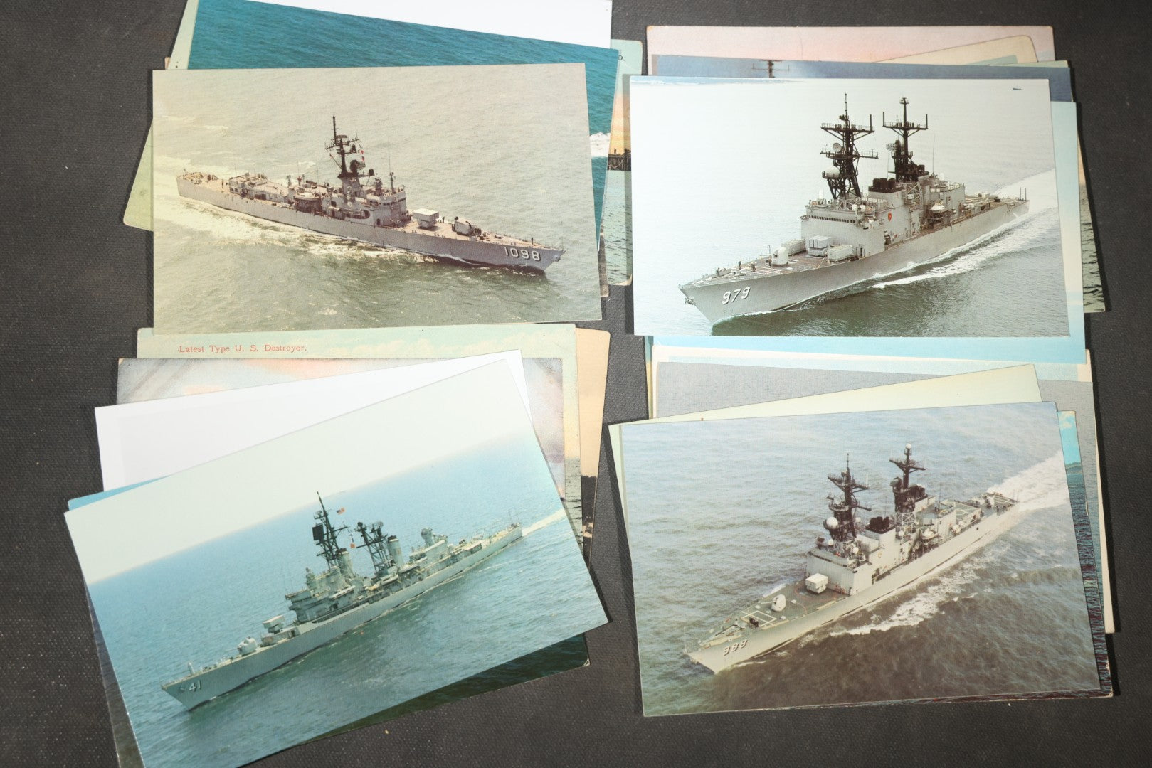 Grouping of 80 Vintage U.S. Navy Ship Postcards including Torpedo Boats, Destroyers, Patrol Craft, and Guided Missile Cruisers