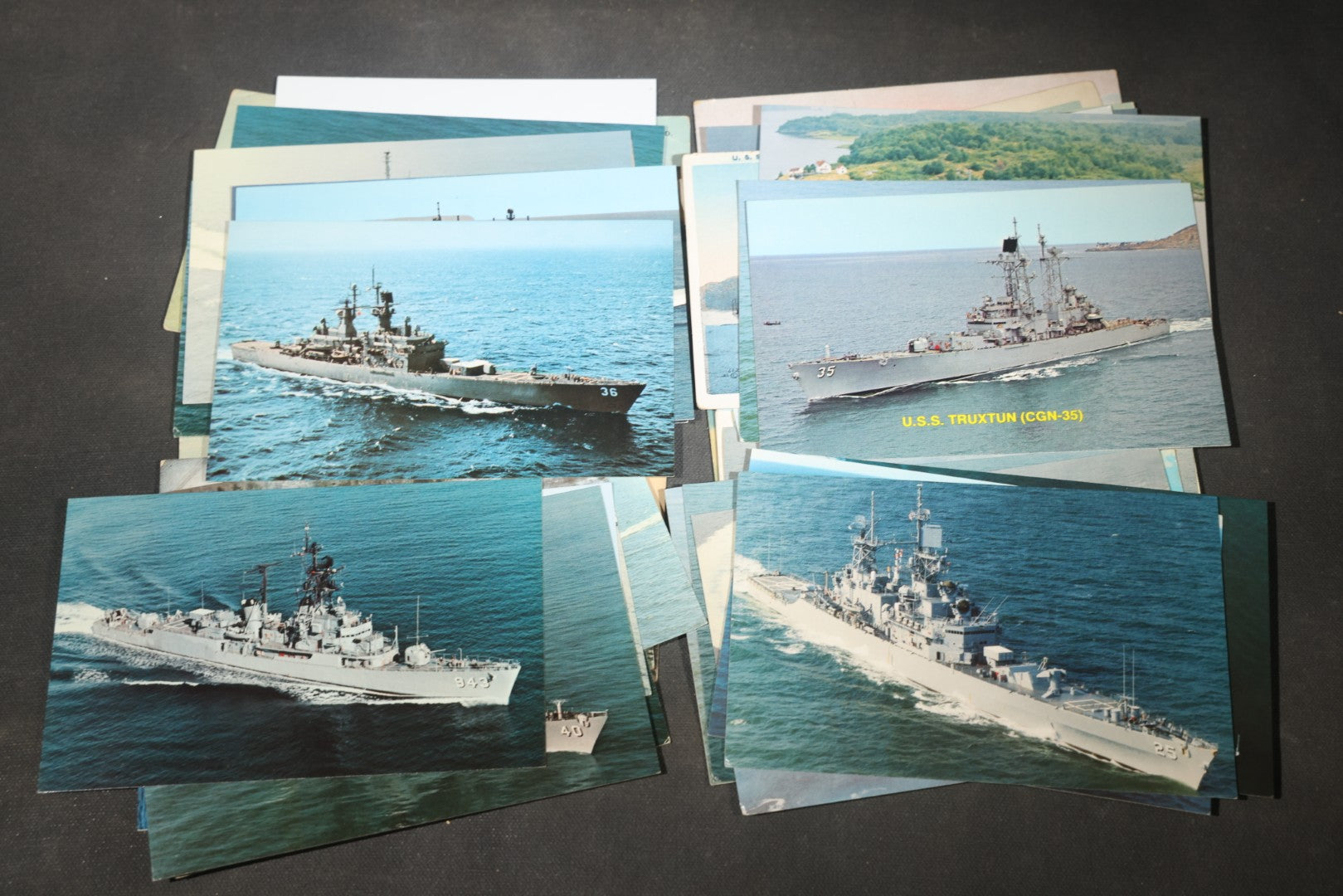 Grouping of 80 Vintage U.S. Navy Ship Postcards including Torpedo Boats, Destroyers, Patrol Craft, and Guided Missile Cruisers