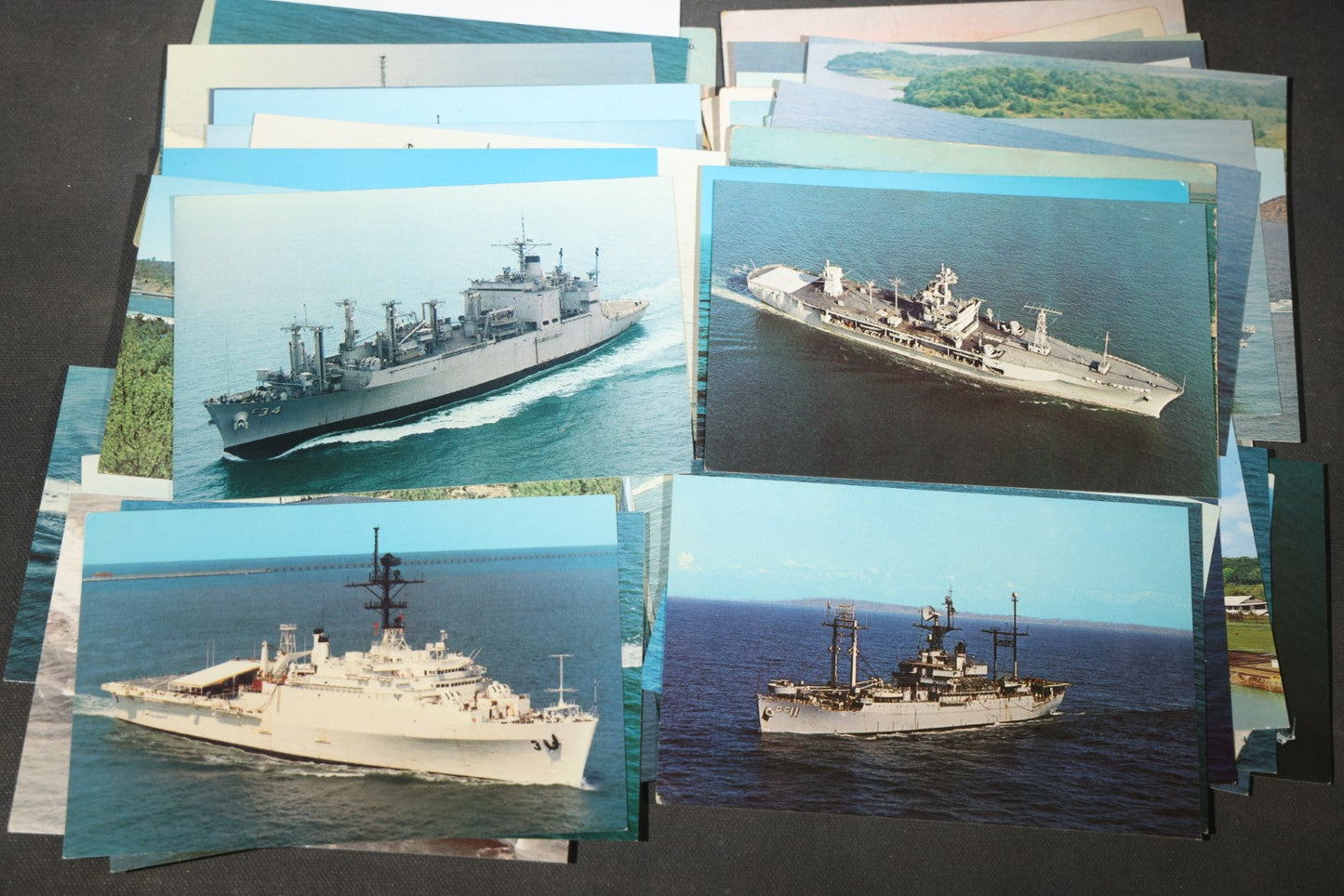 Grouping of 80 Vintage U.S. Navy Ship Postcards including Torpedo Boats, Destroyers, Patrol Craft, and Guided Missile Cruisers