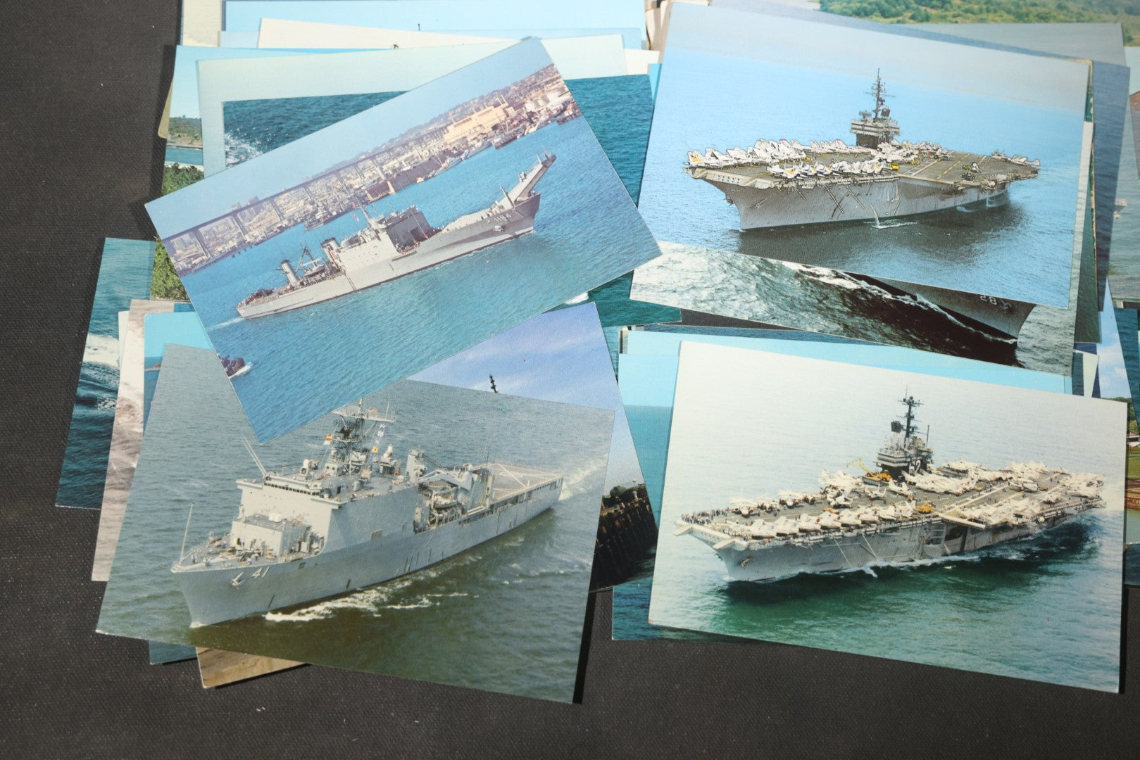 Grouping of 80 Vintage U.S. Navy Ship Postcards including Torpedo Boats, Destroyers, Patrol Craft, and Guided Missile Cruisers