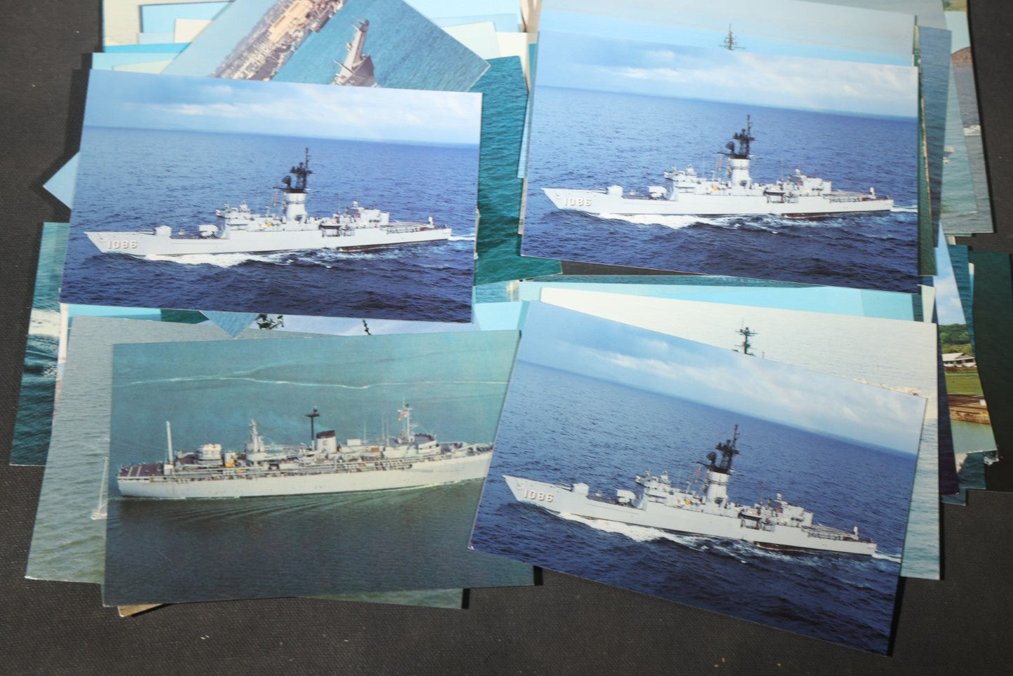 Grouping of 80 Vintage U.S. Navy Ship Postcards including Torpedo Boats, Destroyers, Patrol Craft, and Guided Missile Cruisers