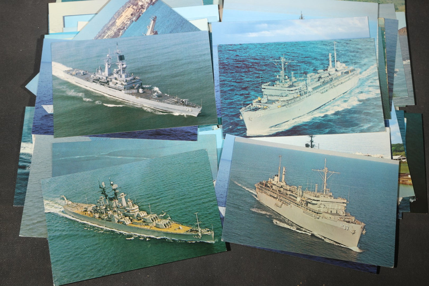 Grouping of 80 Vintage U.S. Navy Ship Postcards including Torpedo Boats, Destroyers, Patrol Craft, and Guided Missile Cruisers