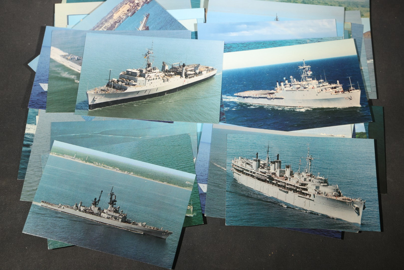 Grouping of 80 Vintage U.S. Navy Ship Postcards including Torpedo Boats, Destroyers, Patrol Craft, and Guided Missile Cruisers