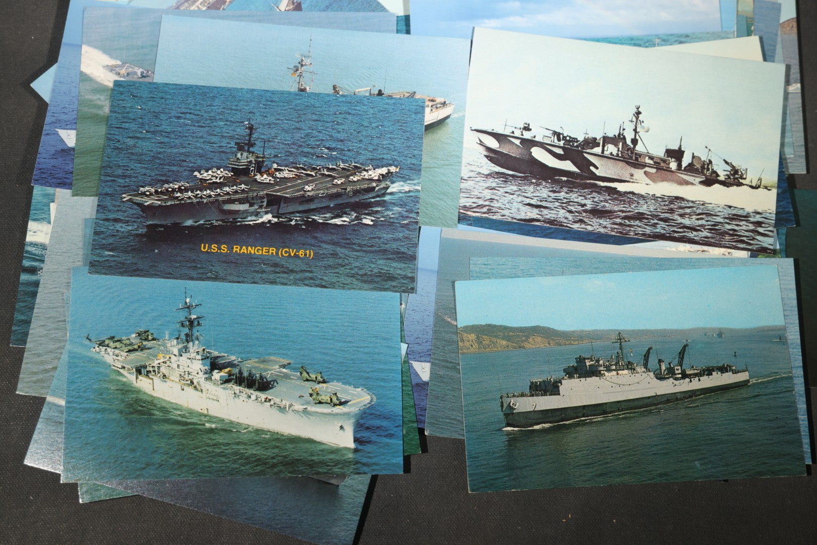 Grouping of 80 Vintage U.S. Navy Ship Postcards including Torpedo Boats, Destroyers, Patrol Craft, and Guided Missile Cruisers