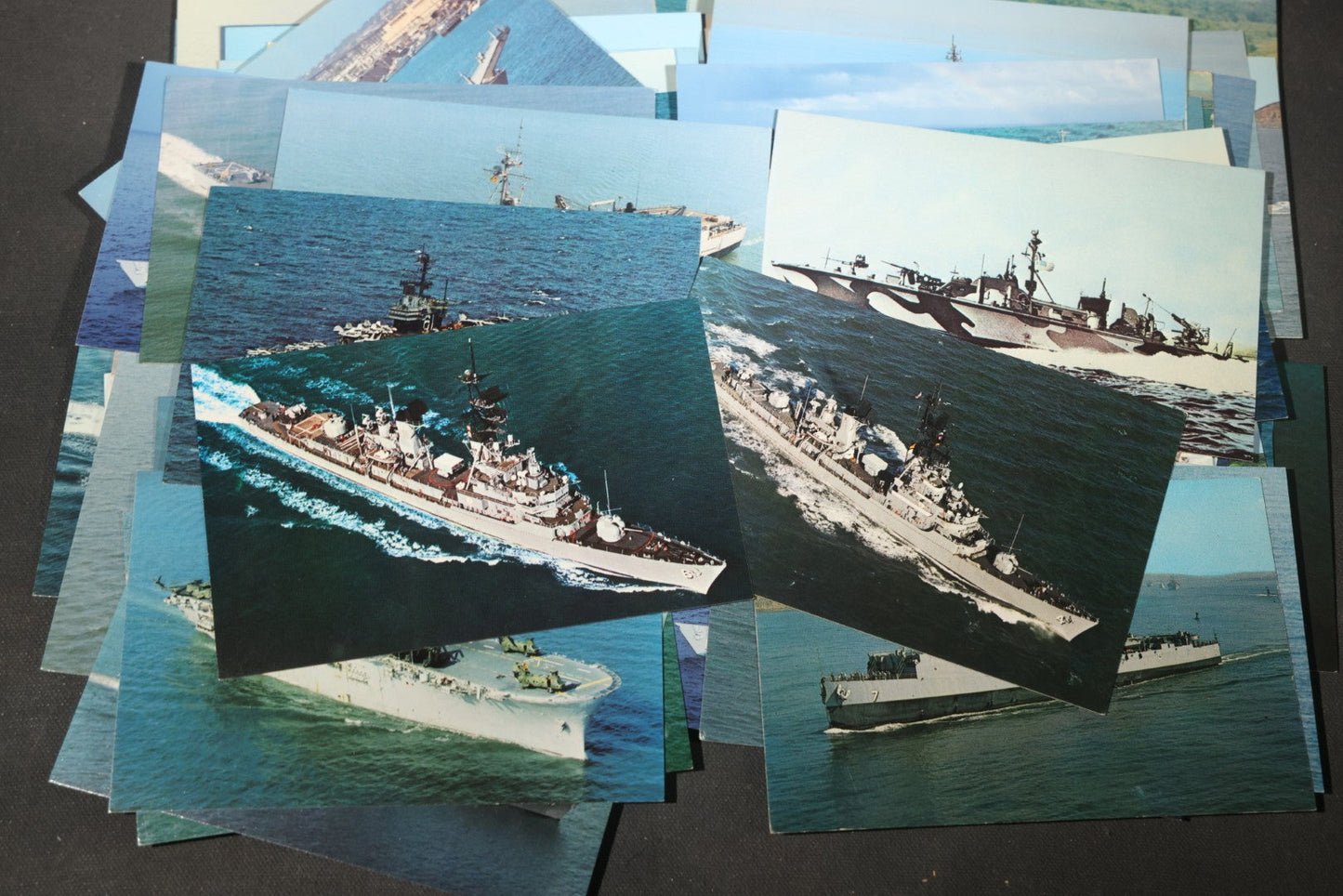 Grouping of 80 Vintage U.S. Navy Ship Postcards including Torpedo Boats, Destroyers, Patrol Craft, and Guided Missile Cruisers