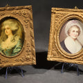 Lot 190 - Pair of Vintage Framed Miniature Portraits Including Martha Washington