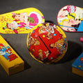 Lot 194 - Grouping of Five Vintage Tin Lithograph Party Noisemakers Including Four Ratchet Noisemakers and One Bell Rattle Shaker, Manufactured by Kirchhof, Newark, New Jersey