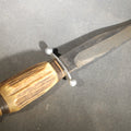 Lot 196 - Vintage Fixed-Blade Knife with Wood Handle and Ball-Tip Crossguard, Manufactured by Fan Co., Solingen, Germany, with Fan Maker's Mark, Handle Slightly Loose, 10-3/8" L