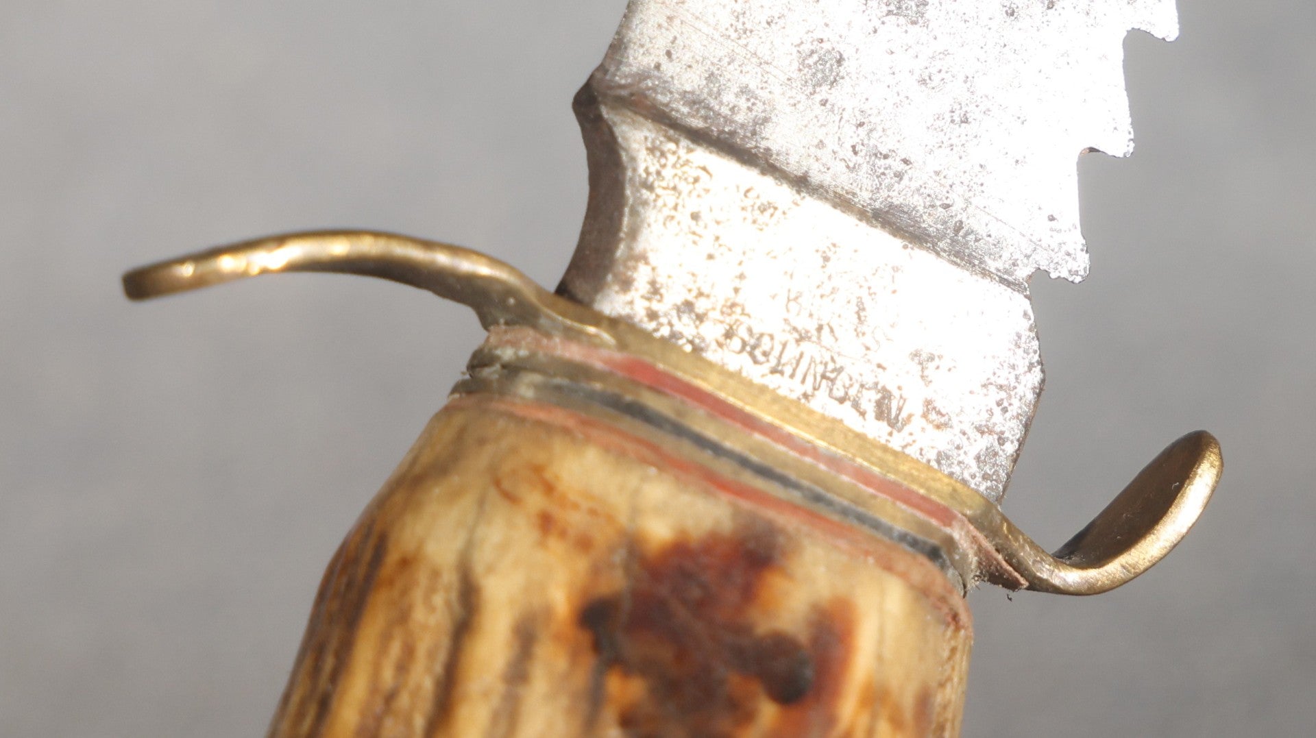 Vintage Stag-Handled Hunting Knife with Saw-Tooth Spine, Manufactured by Robert Klaas, Solingen, Germany