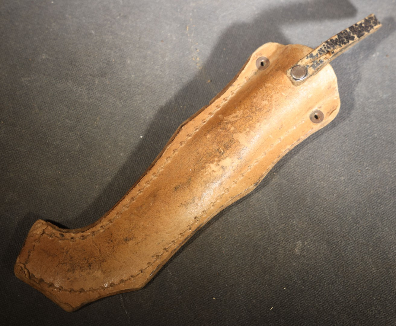 Vintage WWII-Era Finnish Puukko Knife with Stacked Birch Bark Handle and Pressed Paper Sheath, Manufactured by Jarvenpaa