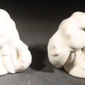 Lot 222 - Pair of Vintage Political Republican Elephant and Democratic Donkey Figural Safety Razor Blade Savers, Listerine Shaving Cream Promotional Premium, 2-1/2" H each