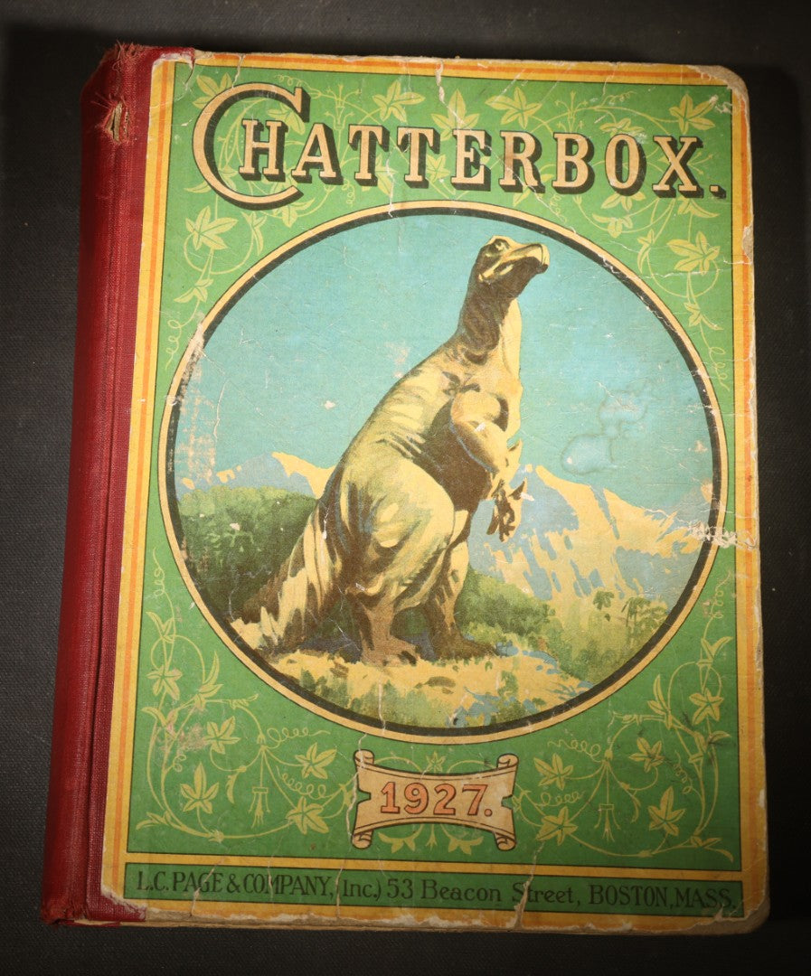 Pair of Antique and Vintage "Chatterbox" Illustrated Annual Books for 1919 and 1927, Founded by J. Erskine Clarke, Published by The Page Company / L.C. Page & Company, Boston, Massachusetts