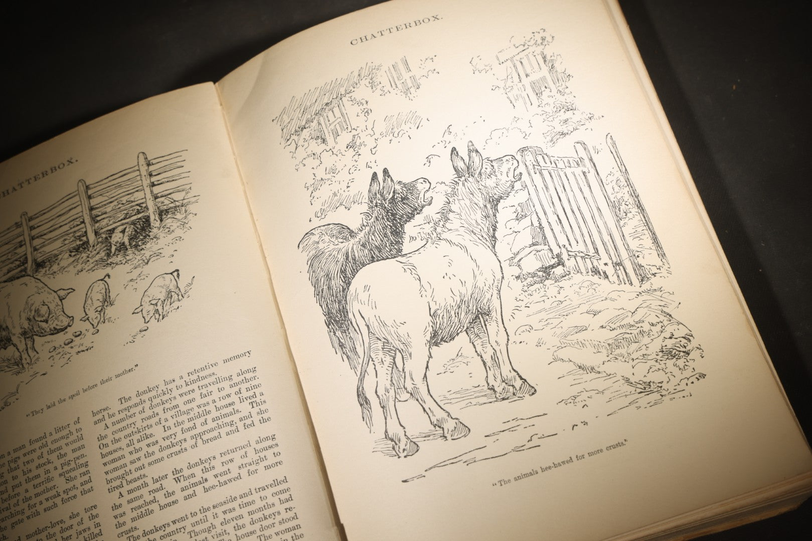 Pair of Antique and Vintage "Chatterbox" Illustrated Annual Books for 1919 and 1927, Founded by J. Erskine Clarke, Published by The Page Company / L.C. Page & Company, Boston, Massachusetts
