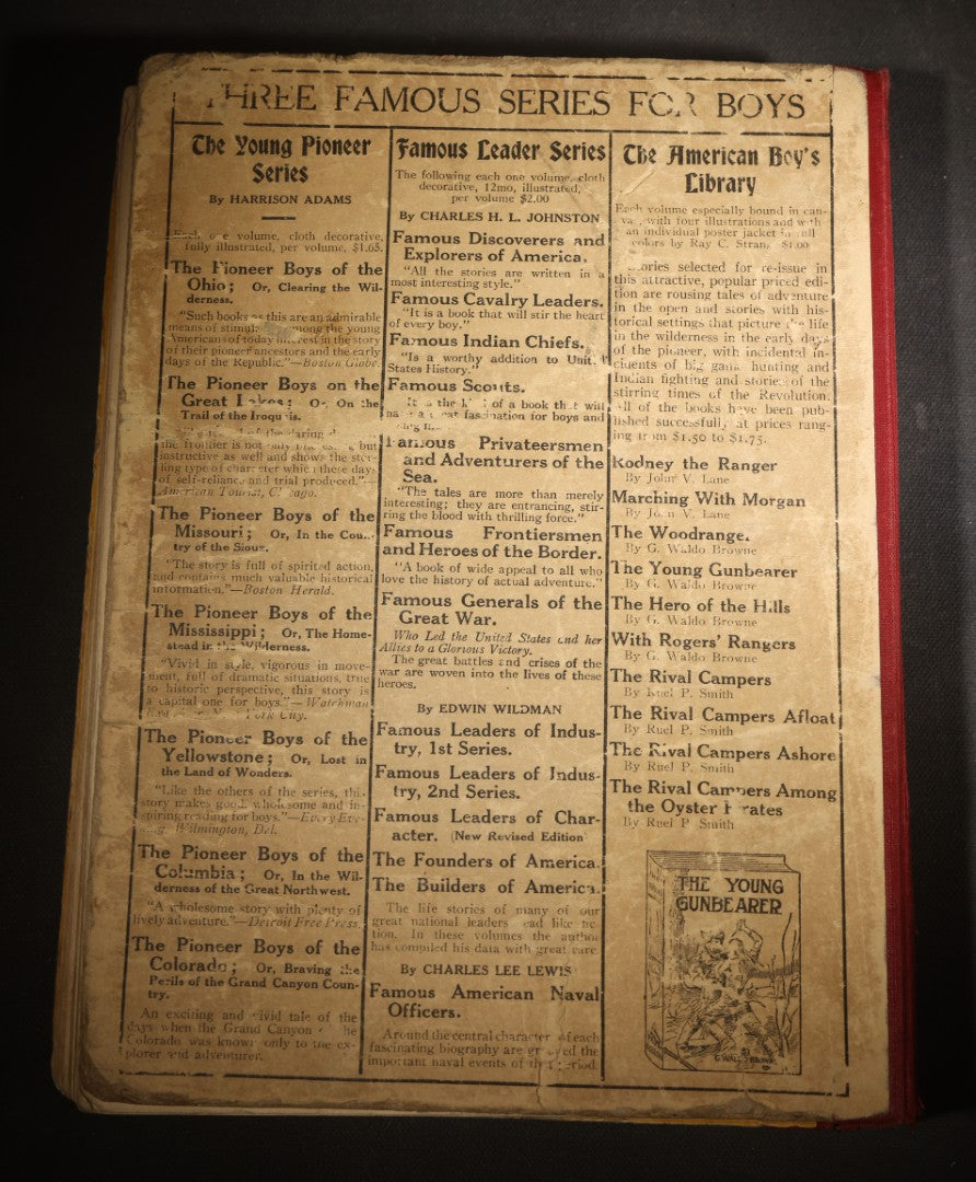Pair of Antique and Vintage "Chatterbox" Illustrated Annual Books for 1919 and 1927, Founded by J. Erskine Clarke, Published by The Page Company / L.C. Page & Company, Boston, Massachusetts