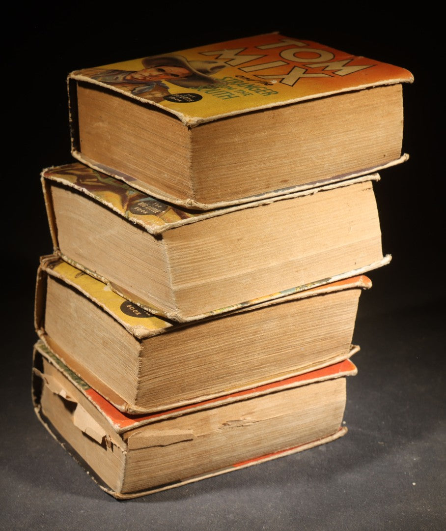 Grouping of Four Antique Big Little Books Including "Billy the Kid," "Tailspin Tommy," "Tom Mix," And "The Arizona Kid," Published by Whitman Publishing Co., Racine, Wisconsin