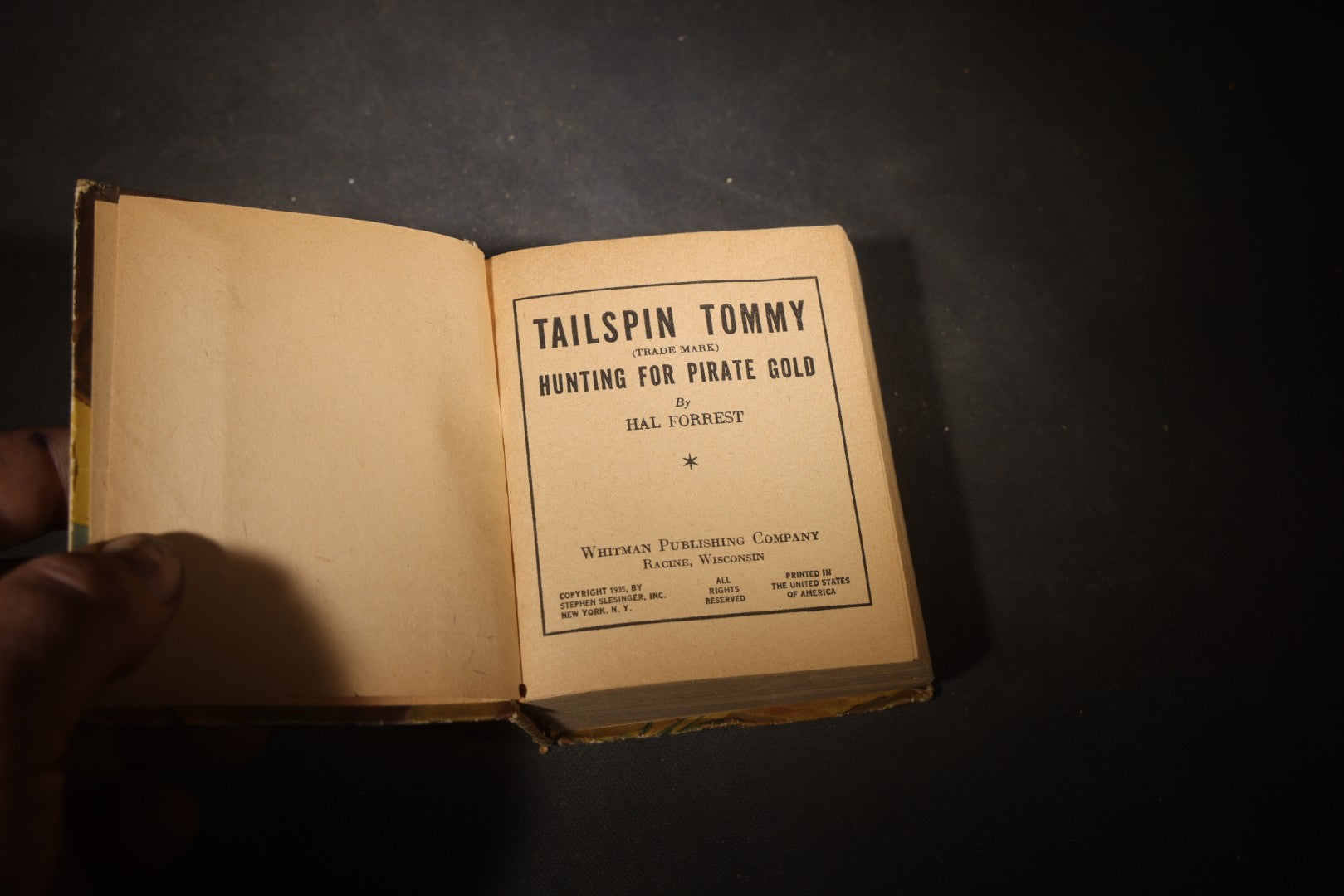 Grouping of Four Antique Big Little Books Including "Billy the Kid," "Tailspin Tommy," "Tom Mix," And "The Arizona Kid," Published by Whitman Publishing Co., Racine, Wisconsin