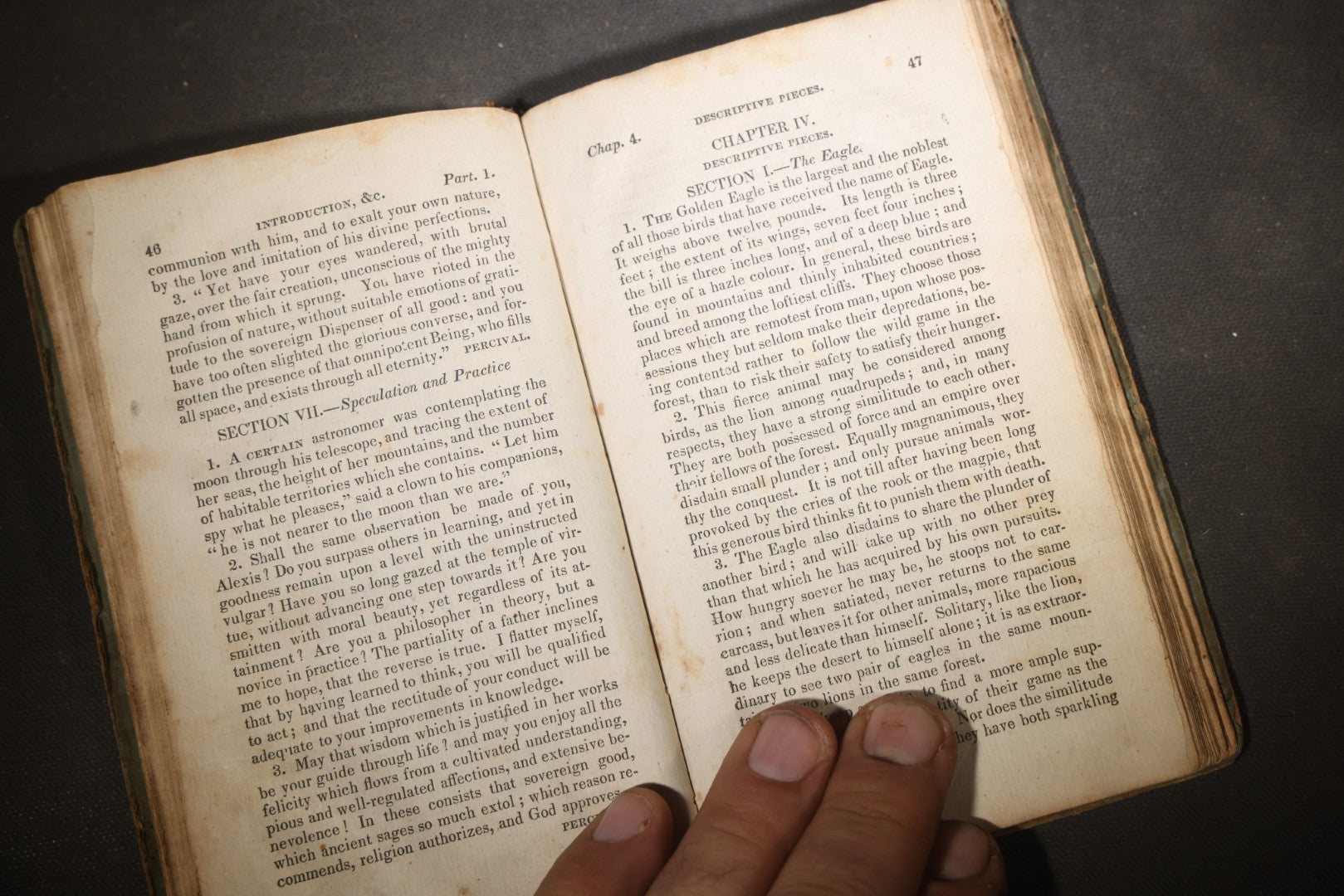 "Introduction to the English Reader" Antique Prose and Poetry Book by Lindley Murray, Published by E. H. Flint, Cincinnati, Ohio, 1833