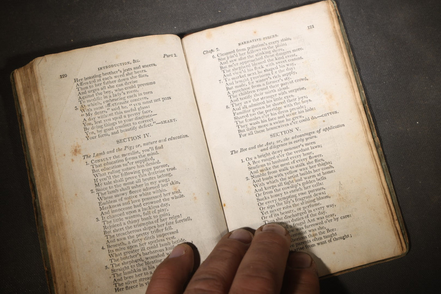 "Introduction to the English Reader" Antique Prose and Poetry Book by Lindley Murray, Published by E. H. Flint, Cincinnati, Ohio, 1833