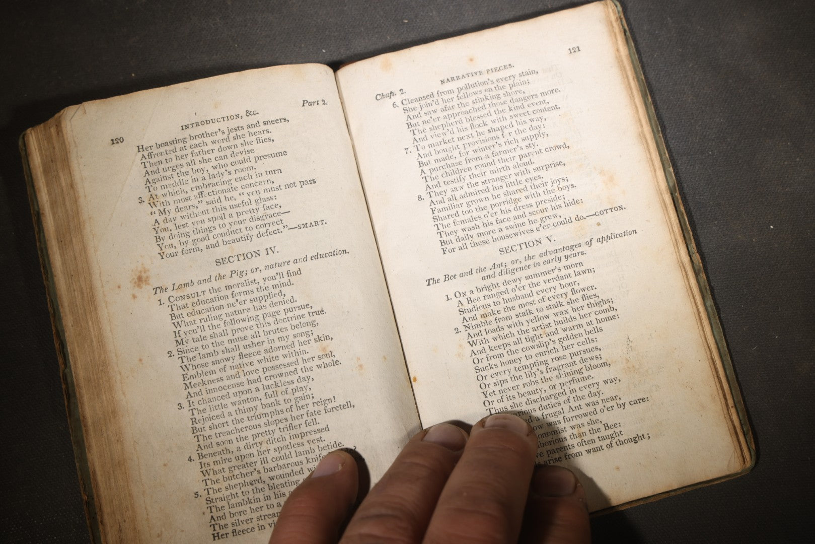 "Introduction to the English Reader" Antique Prose and Poetry Book by Lindley Murray, Published by E. H. Flint, Cincinnati, Ohio, 1833