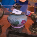 Lot 003 - Antique Kerosene Lamp with Roses