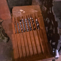Lot 006 - Wooden Box with Drill Bits