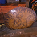 Lot 016 - Pyrography Wood Burning of Priest with Beer