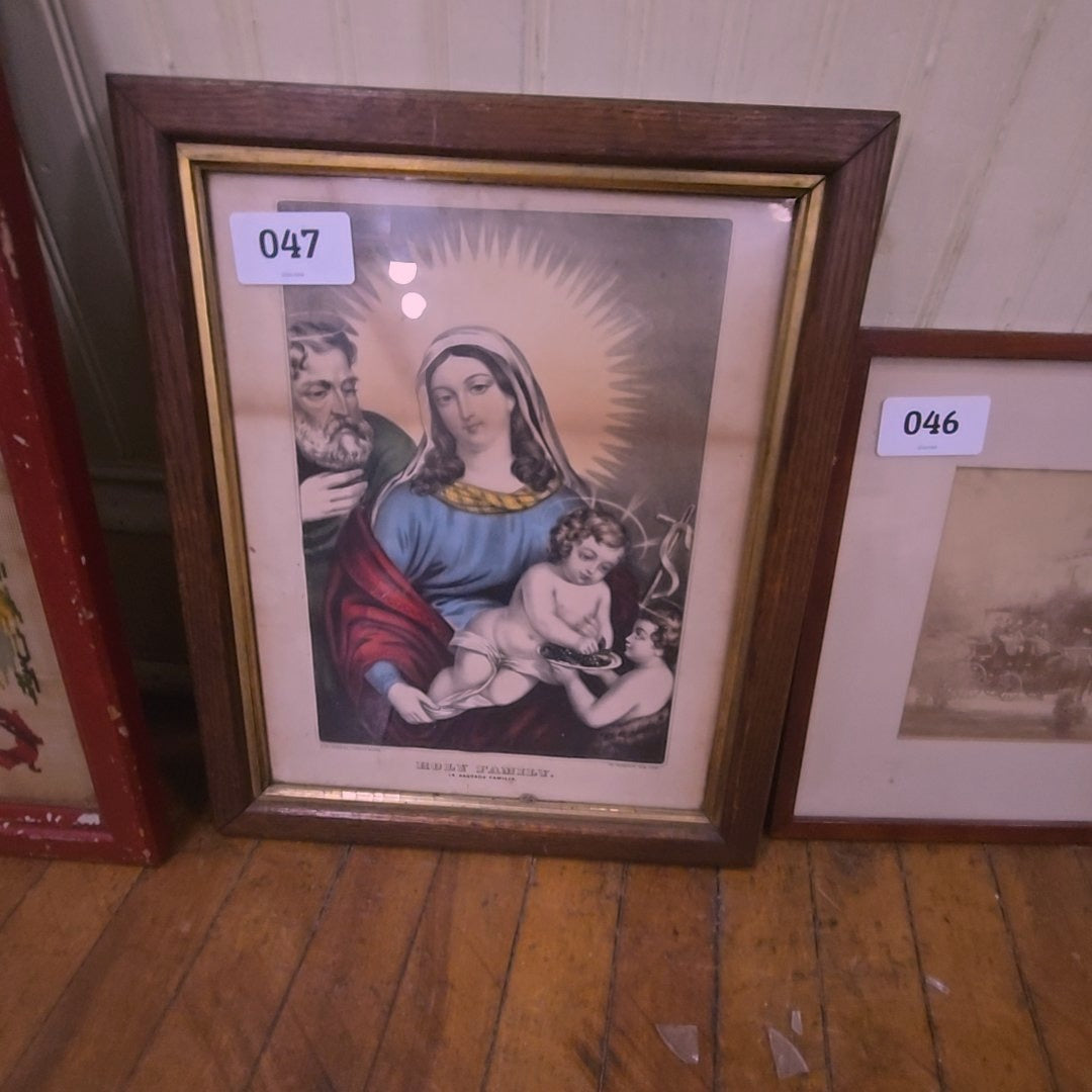 religious print in frame