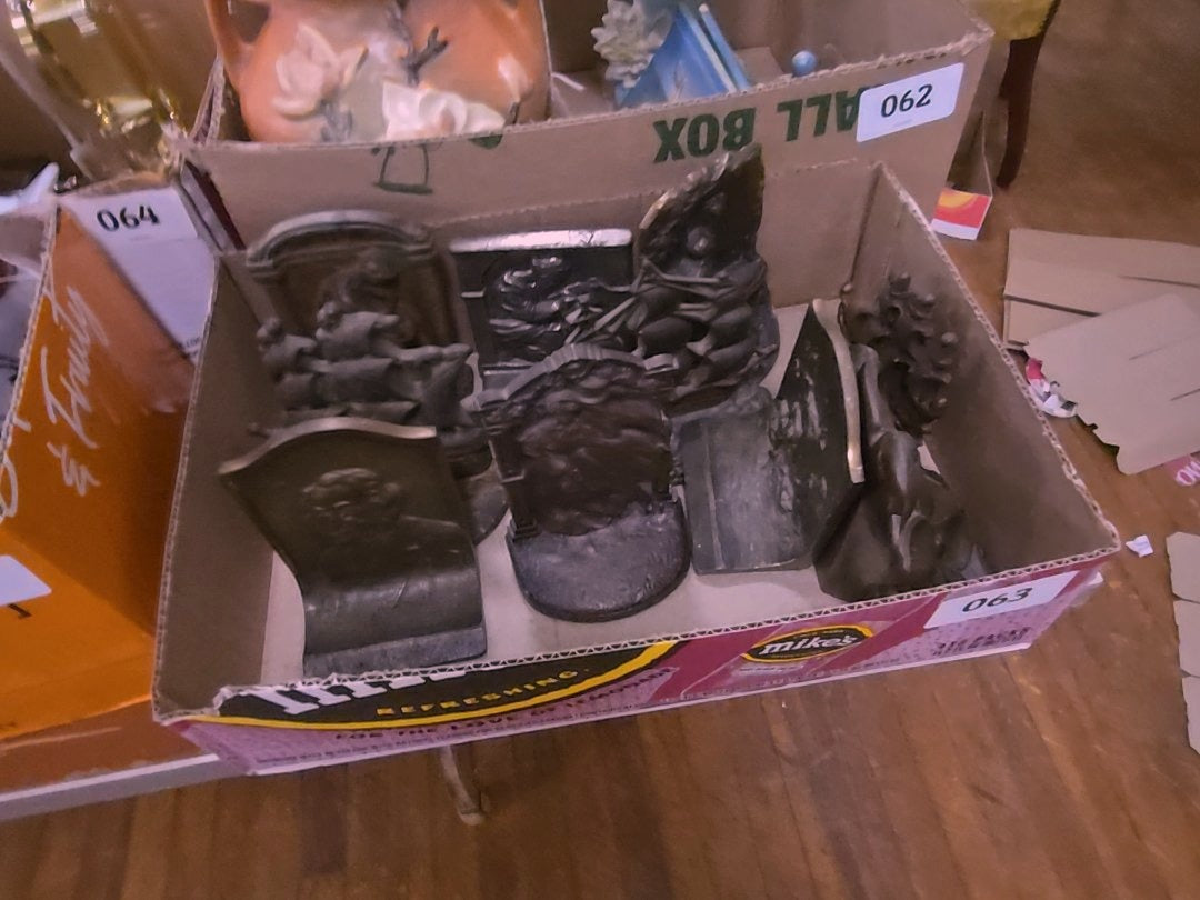 box lot with bookends